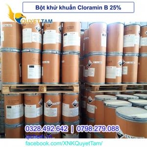 Bột khử khuẩn Chloramin B 25% Trung Quốc